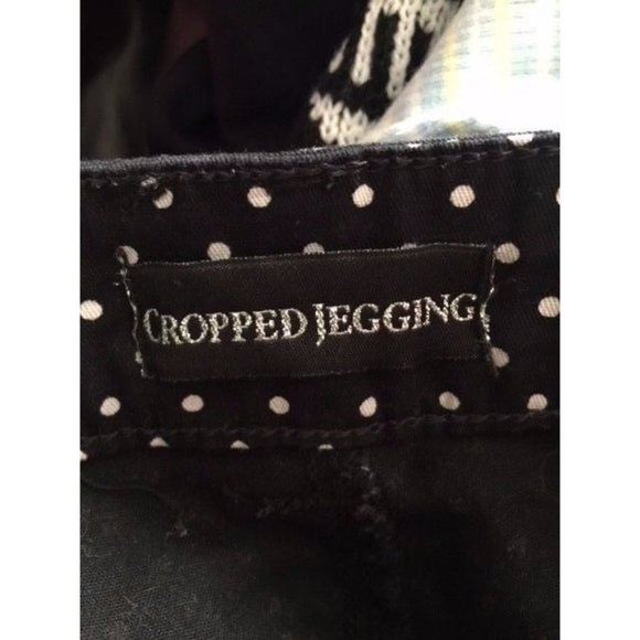 M&S UK Women's Cropped Jegging Jean Size 10 UK, 8 US Black with White Polka Dots - Picture 5 of 6